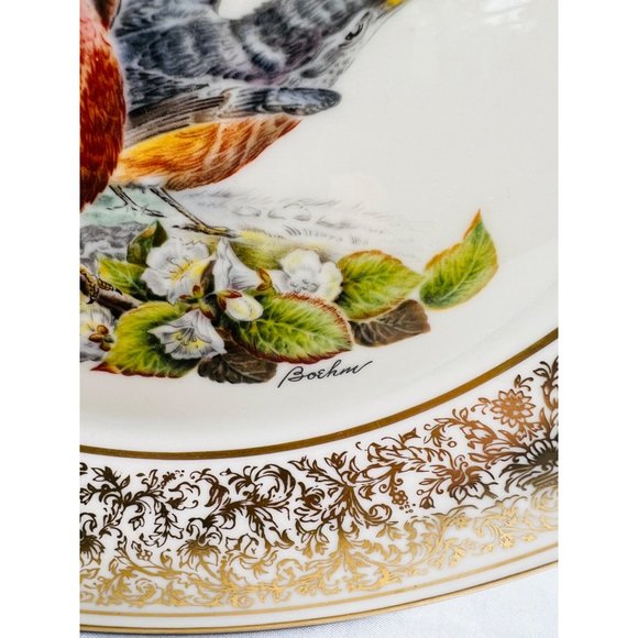 Boehm Birds by LENOX Eastern Phoebe & Robin 1977 Plates Annual limited Edition - Picture 15 of 15